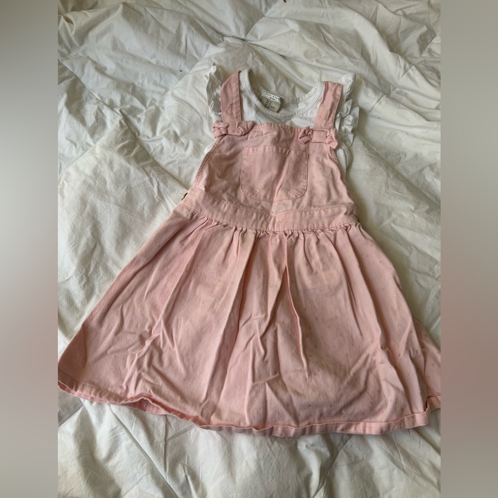Max Studio Light Pink Cotton Kids Dress